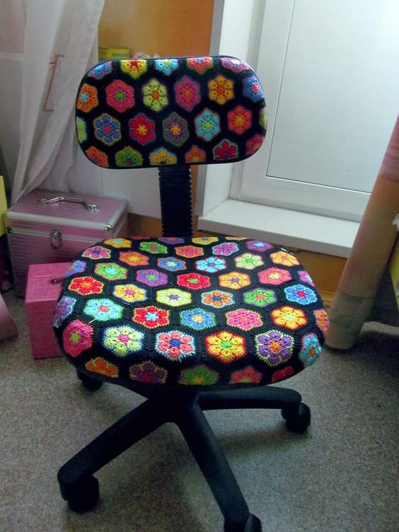 crocheted chair cover ideas 9
