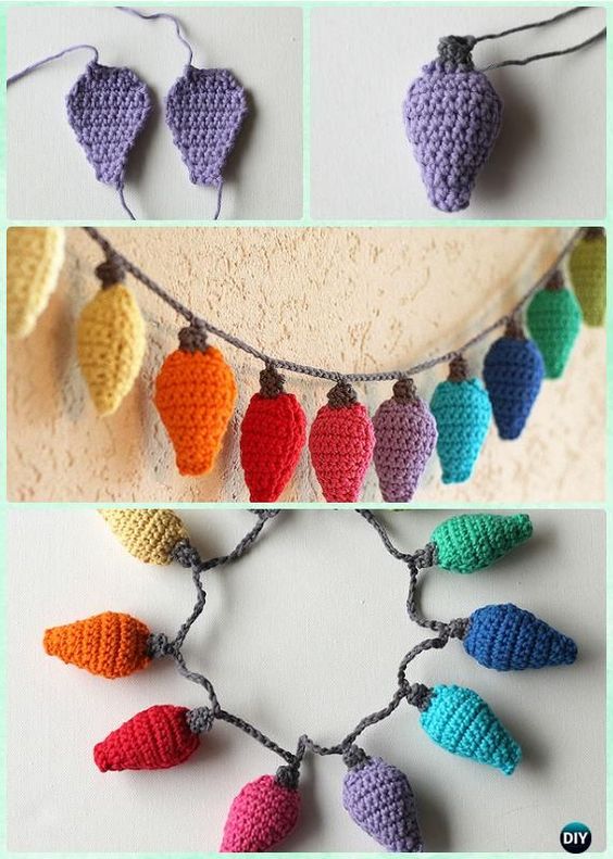 crocheted christmas light garland 5