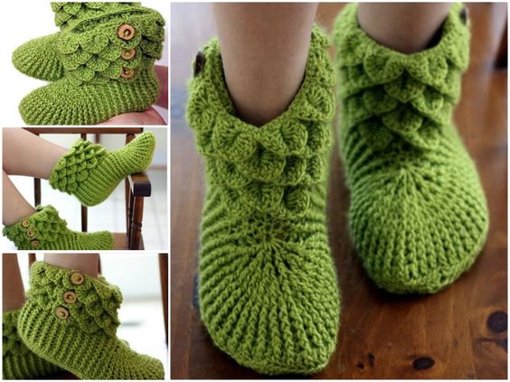 crocodile stitch crochet boots 4