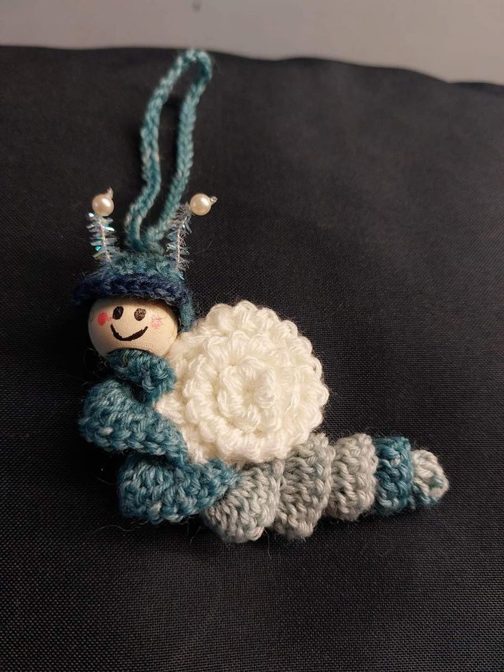 cute crochet curl snail 7