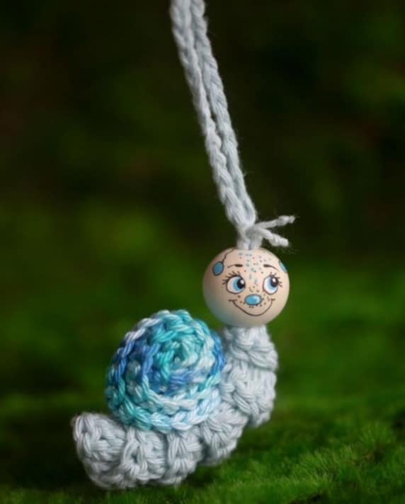 cute crochet curl snail 9