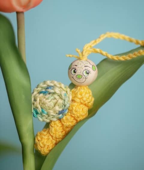 cute crochet curl snail