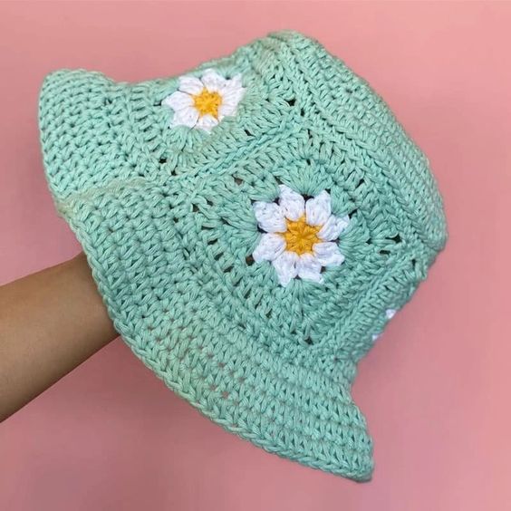 daisy flower hat crochet patterns 3