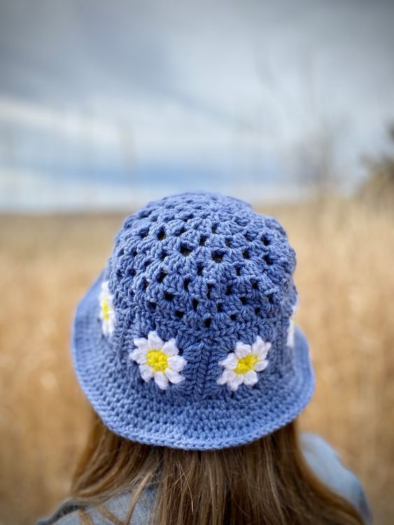 daisy flower hat crochet patterns 4