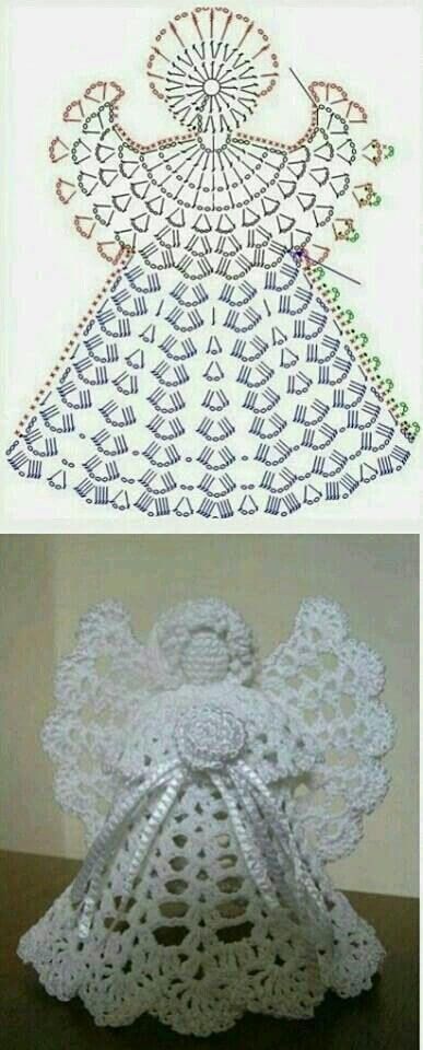 diagrams of crochet angels 1
