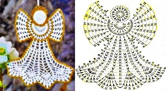 diagrams of crochet angels 17