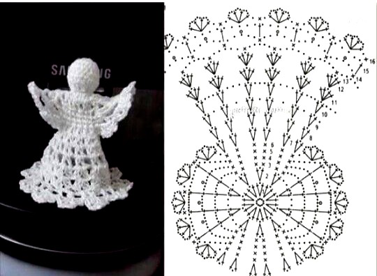 diagrams of crochet angels 3