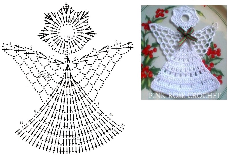 diagrams of crochet angels 5