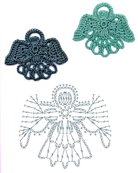 diagrams of crochet angels 6