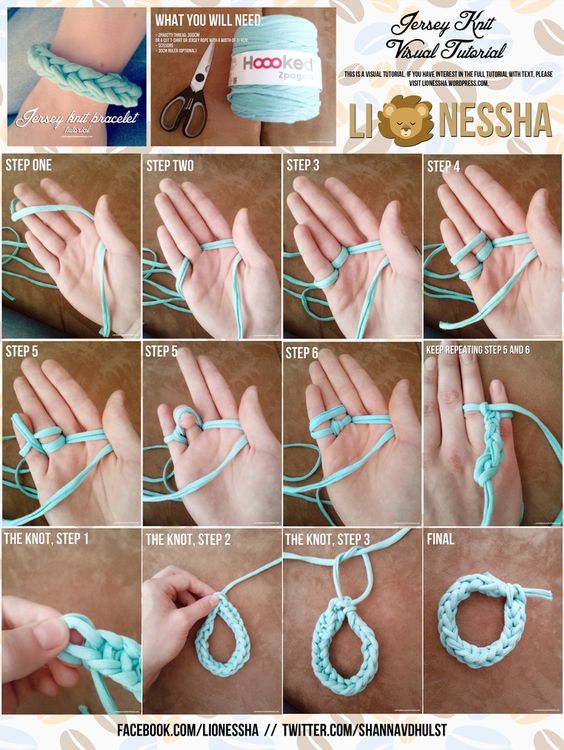 diy Finger Knitted Bracelets 2