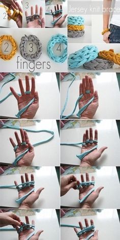diy Finger Knitted Bracelets