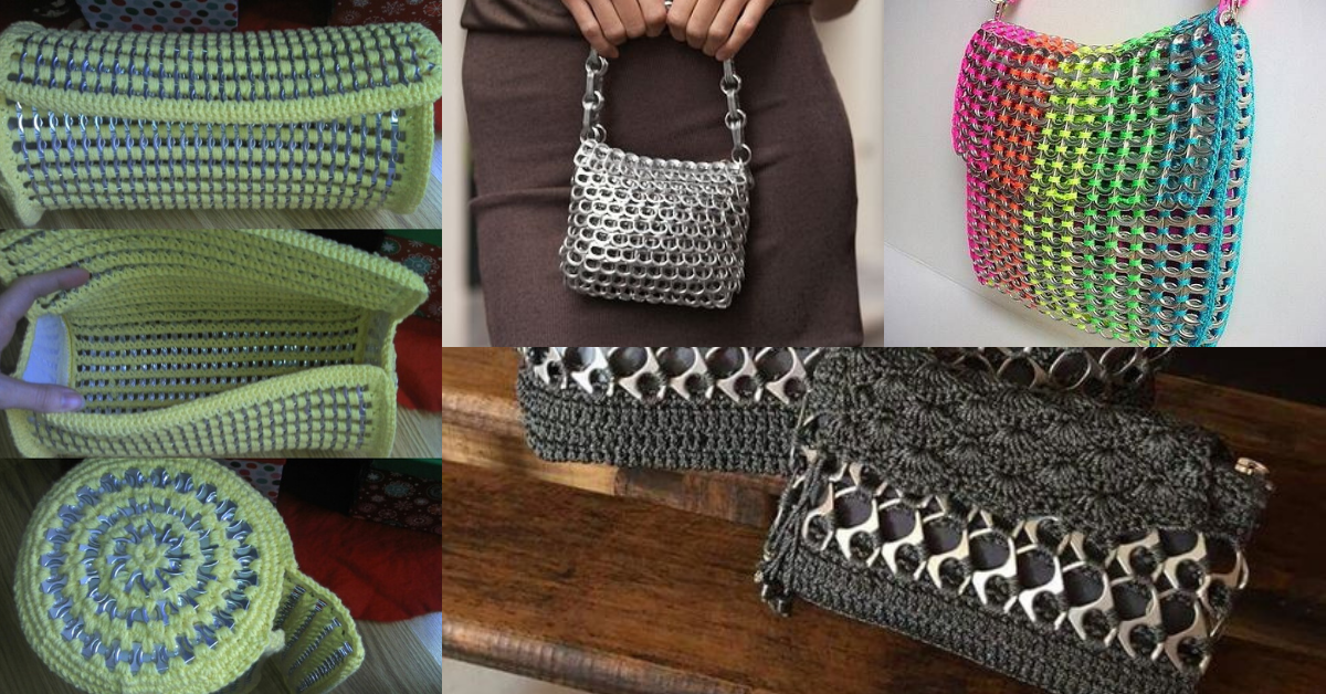 diy aluminum pop tab handbag