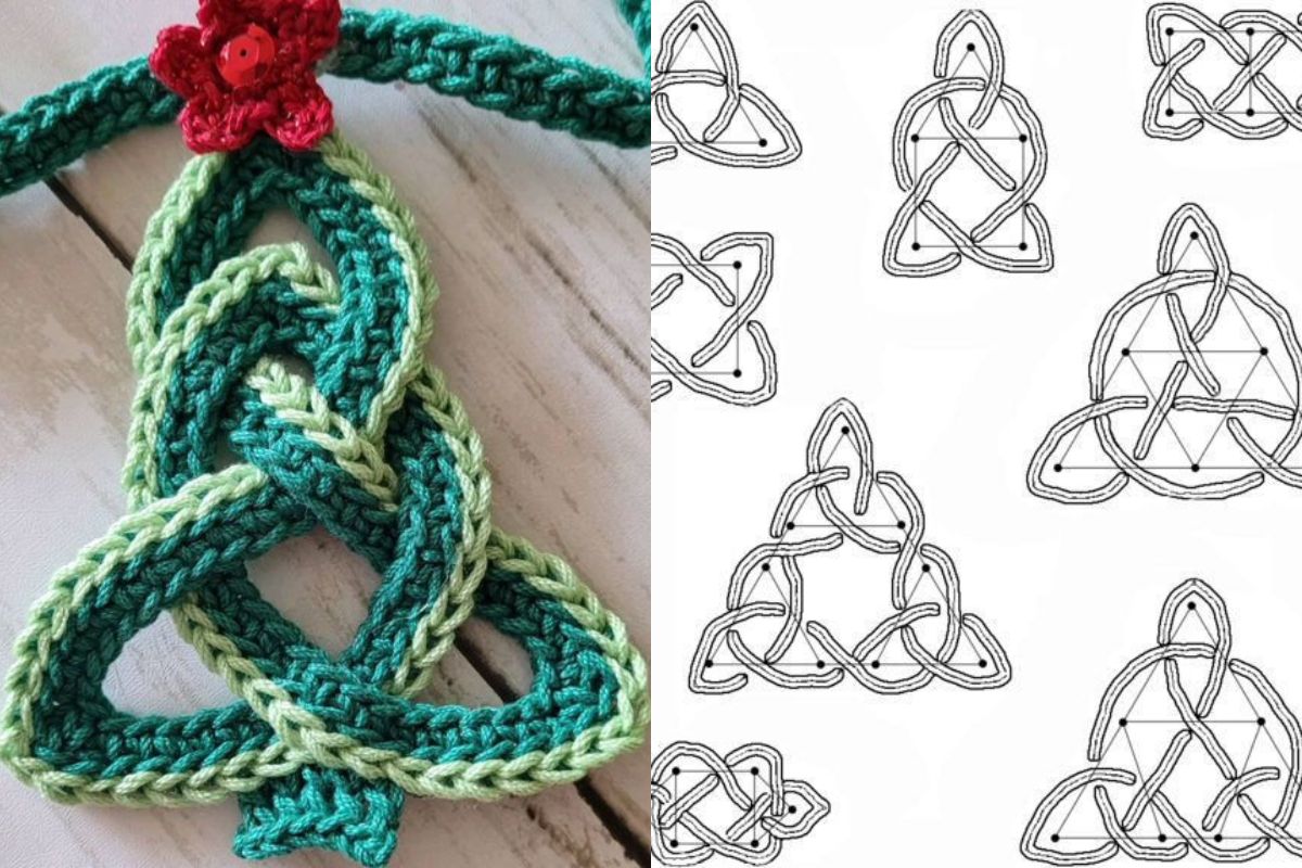 diy crochet celtic knot decoration 8