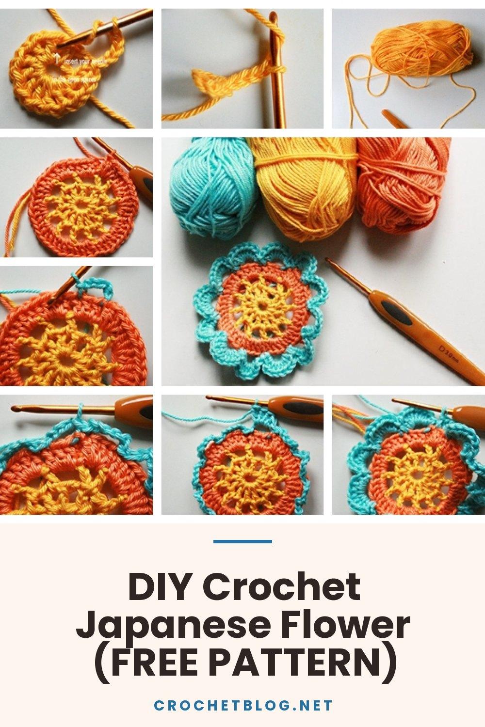 DIY Crochet Japanese Flower (FREE PATTERN)