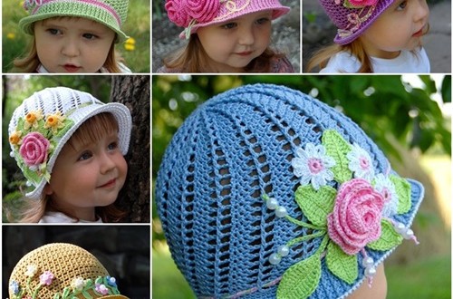 diy crochet pretty panama hat for girls