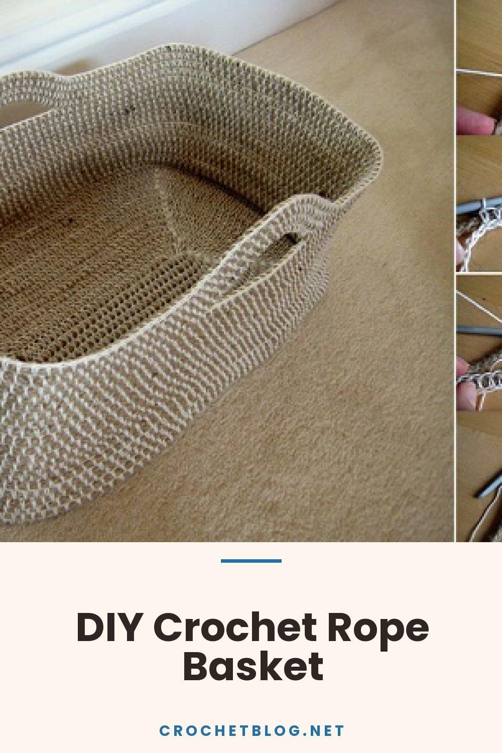 DIY Crochet Rope Basket