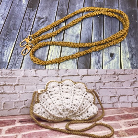 diy crochet sea shell bag 8