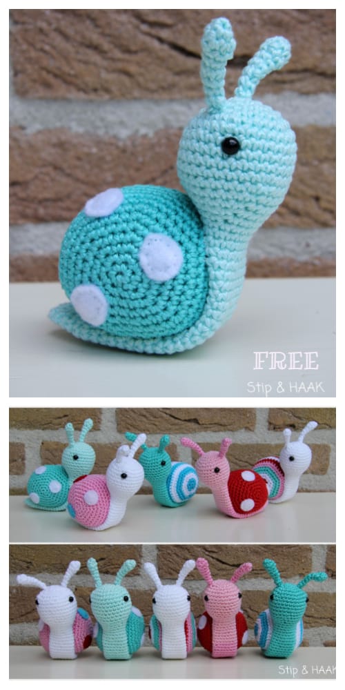 diy crochet snail amigurumi free pattern