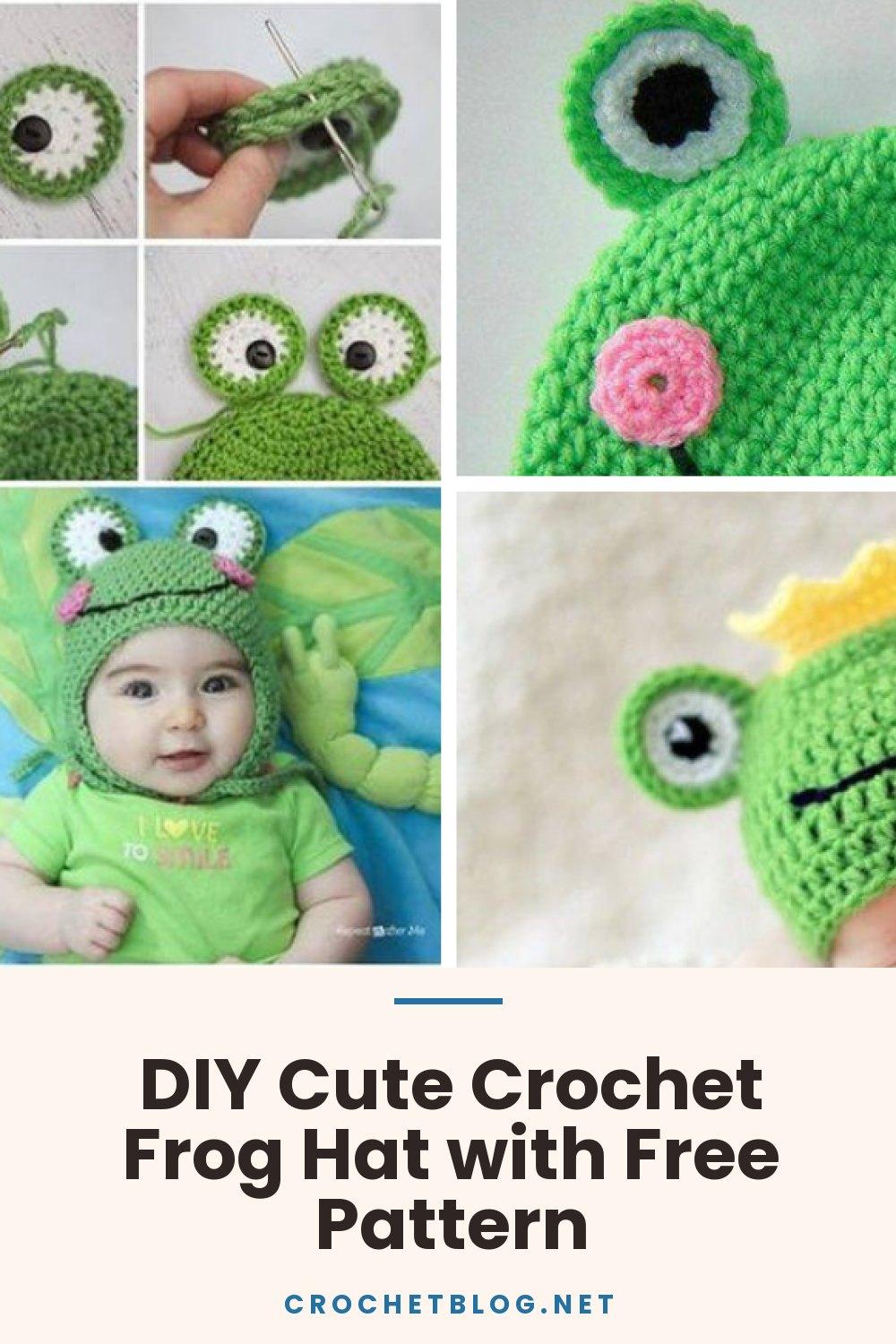 DIY Cute Crochet Frog Hat with Free Pattern