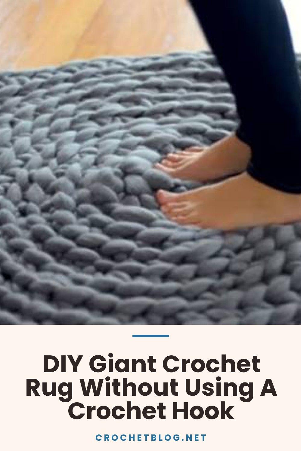 DIY Giant Crochet Rug Without Using A Crochet Hook