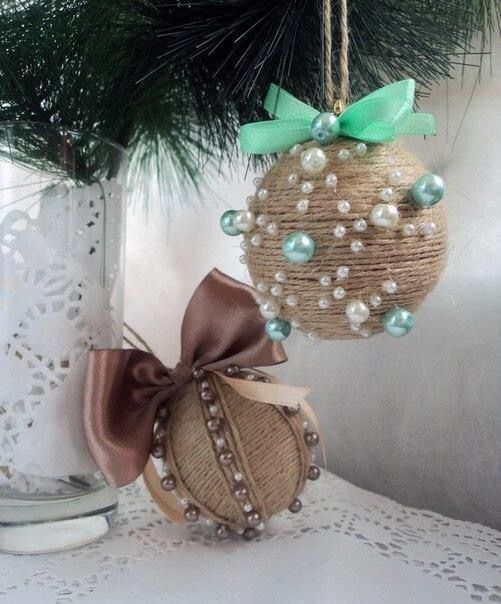 diy jute christmas baubles 10