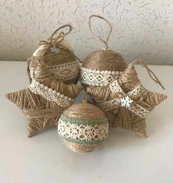 diy jute christmas baubles 8