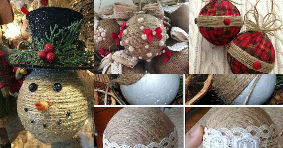 diy jute christmas baubles