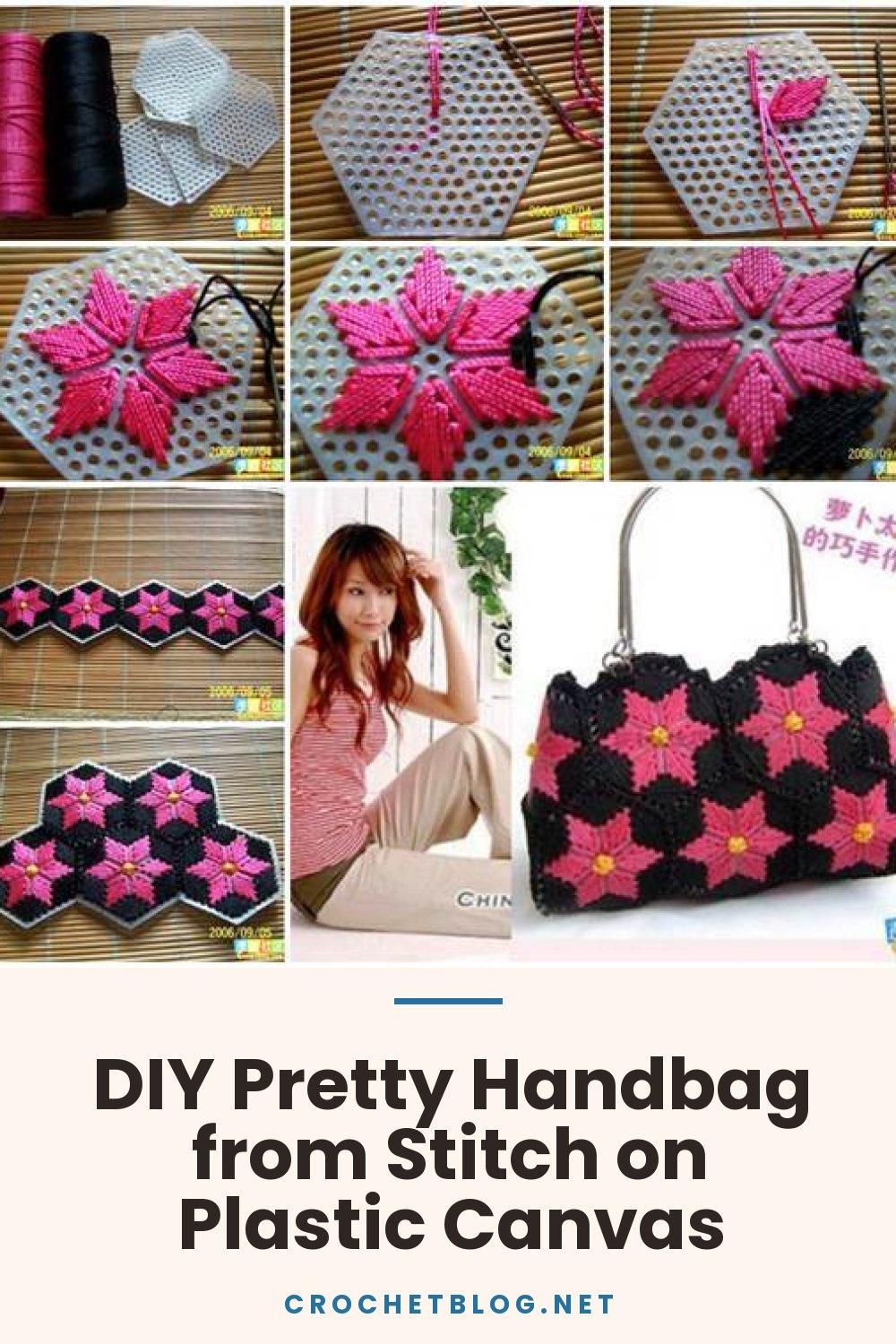 DIY Pretty Handbag from Stitch on Plastic Canvas