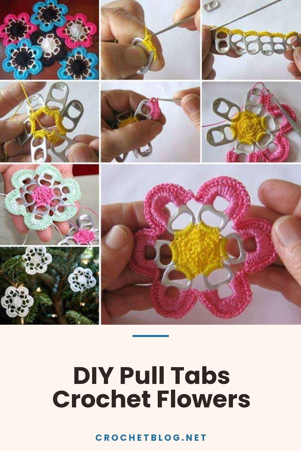 DIY Pull Tabs Crochet Flowers