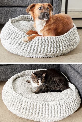 dog bed free crochet pattern and ideas 2