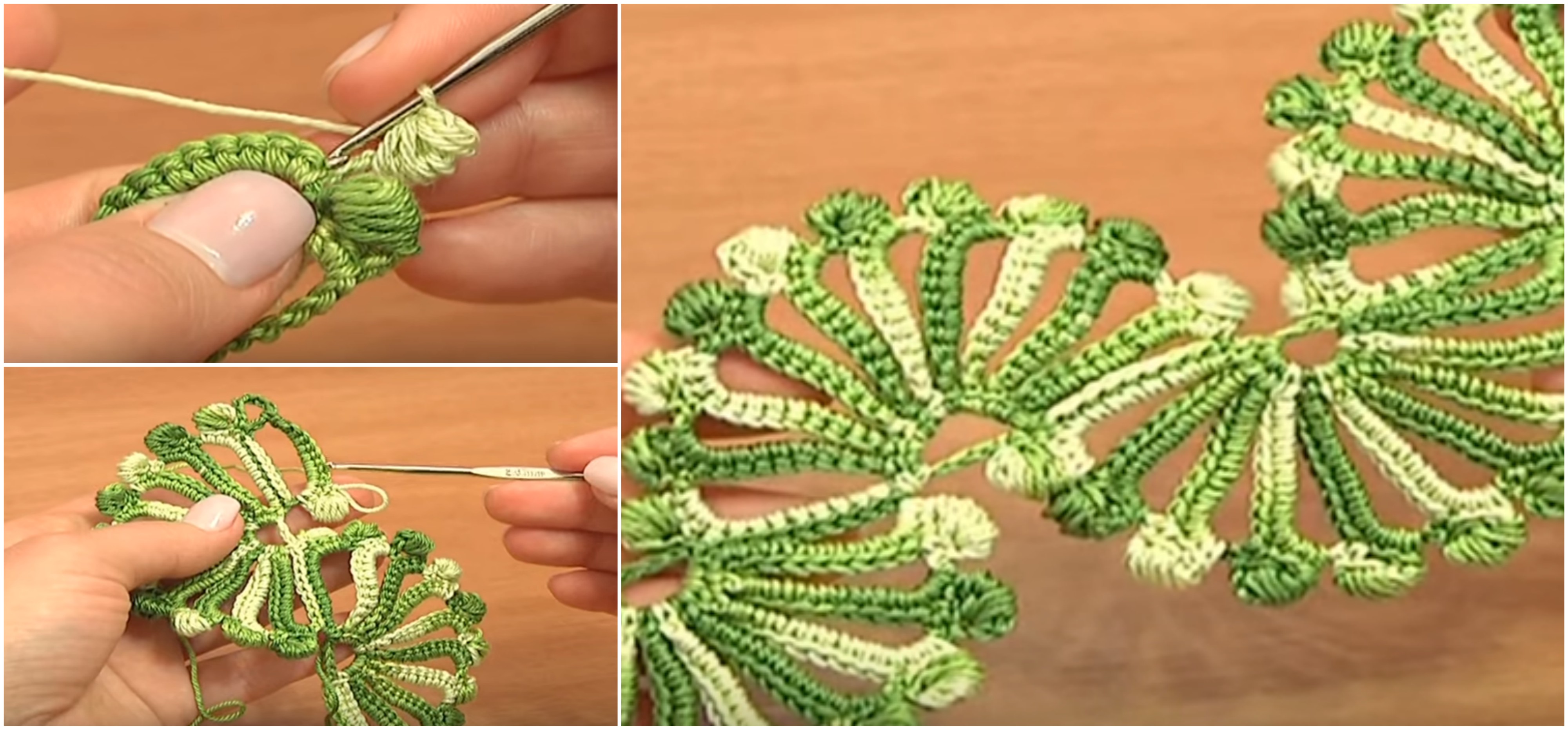 double sided shell crochet