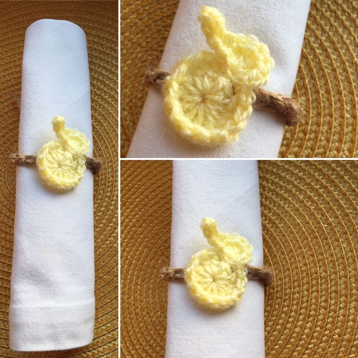 easter bunny crochet napkin ring 2