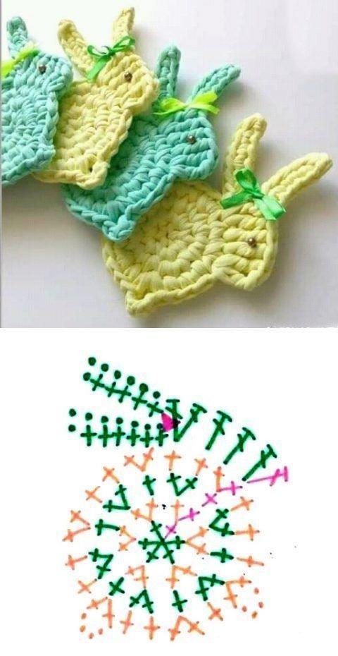 easter crochet appliques