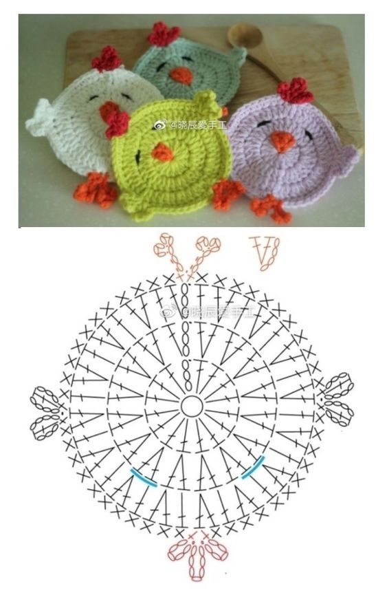 easter crochet coasters 5
