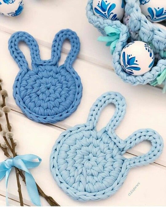 easter crochet coasters 8