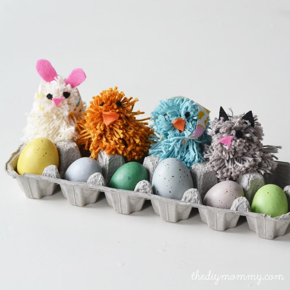 easter decoration with pom poms 4