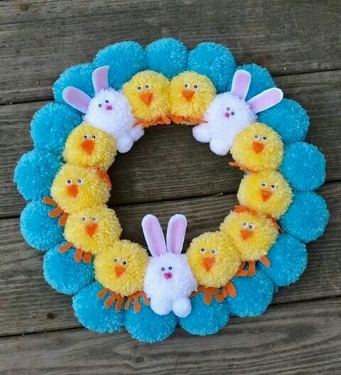 easter decoration with pom poms 7