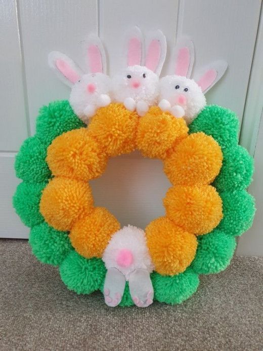 easter decoration with pom poms 8