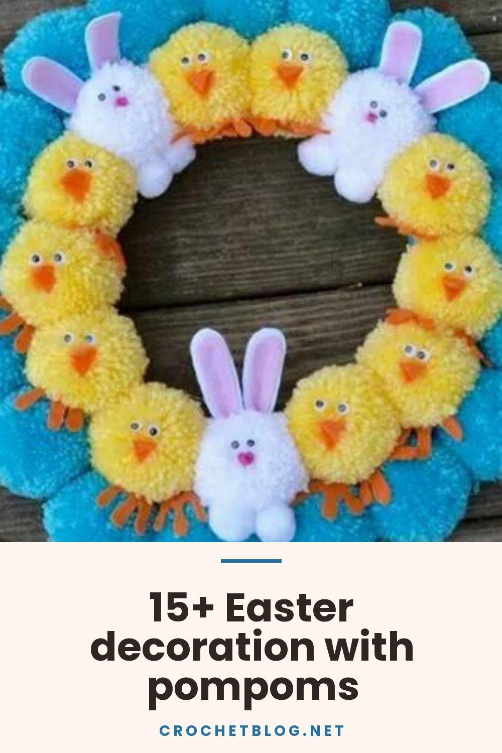 15+ Easter decoration with pompoms