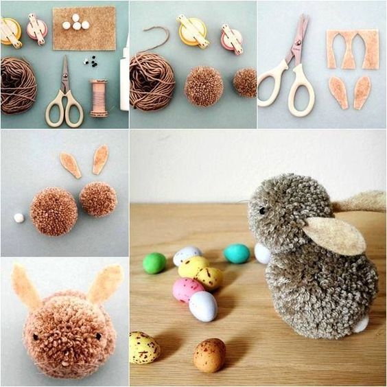 easter decoration with pompoms 2