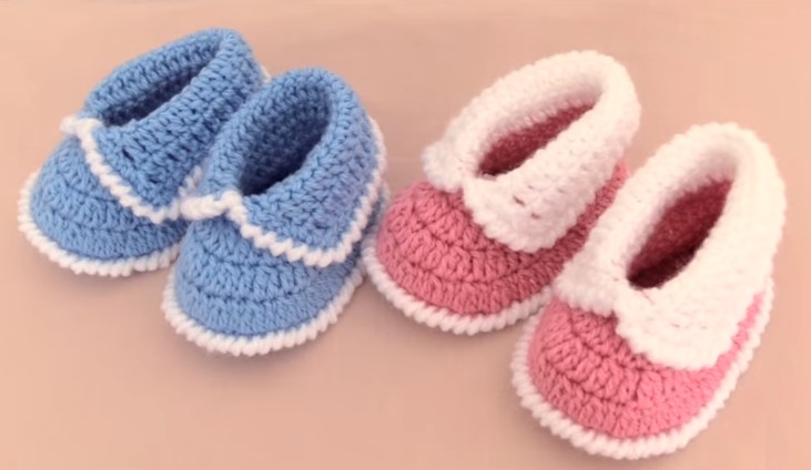 easy crochet baby shoes step by step 7