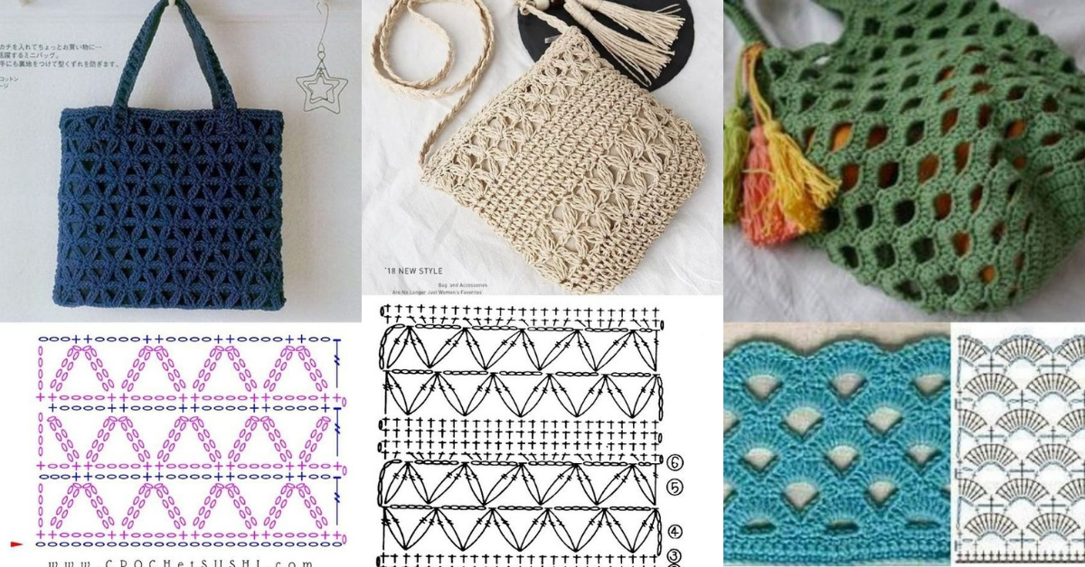 Step by step crochet best sale bag pattern