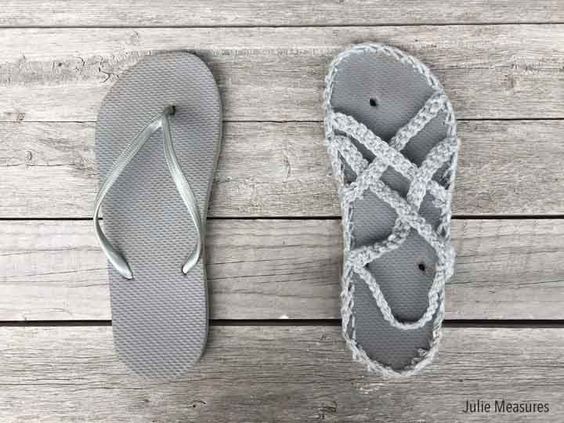 easy crochet flip flop ideas 2