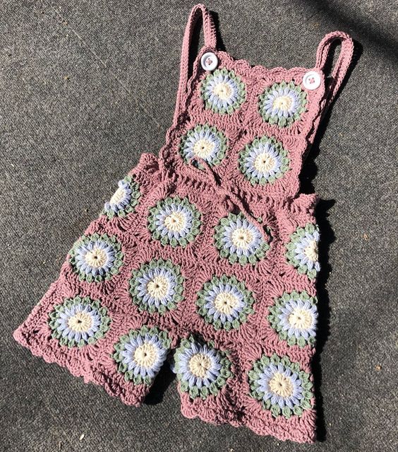 easy crochet granny romper 1