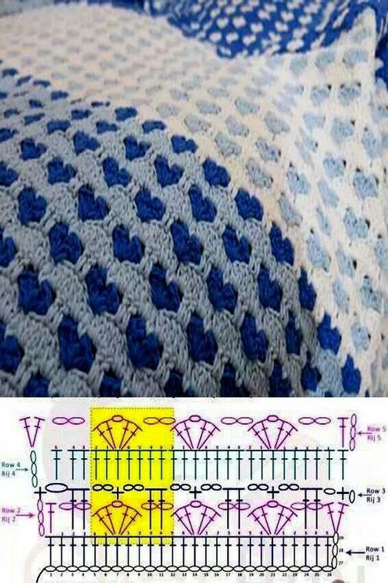 easy crochet heart pattern 1