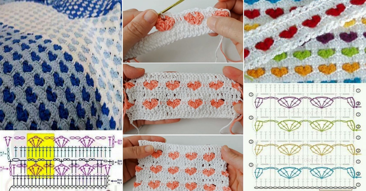 easy crochet heart pattern