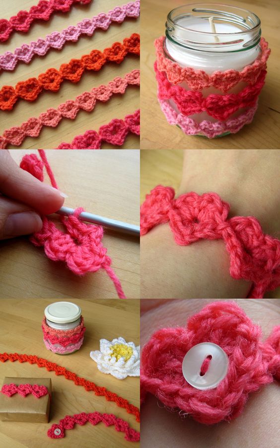 easy crochet hearts cord 5