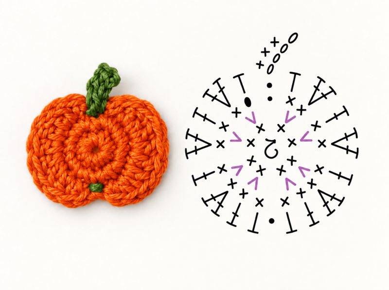 easy crochet pumpkin tutorial 7