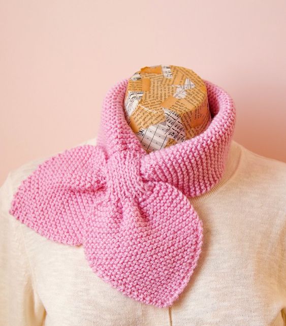 easy keyhole knit scarf for beginners 8