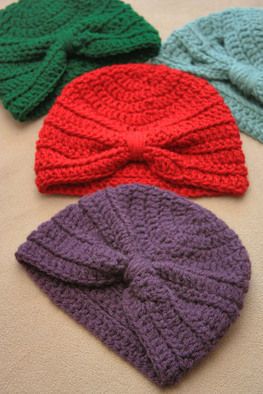 easy knit baby turban tutorial 3